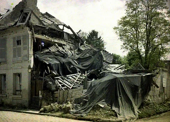 Ecke der rue des Minimes, Soissons, Aisne, Frankreich, 1917